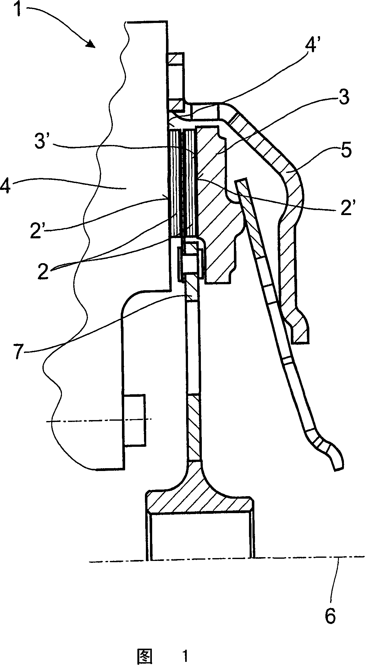 Device especially frictionclutch or arrester and method for preparing the device