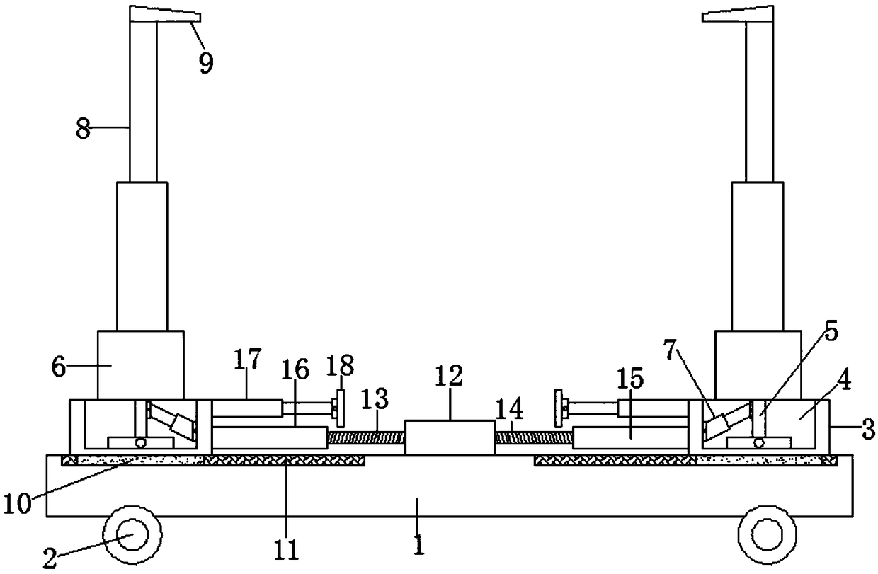 Adjustable logistic turnover box separating device