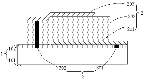 Thin film volume acoustic wave harmonic oscillator structure and manufacturing method thereof