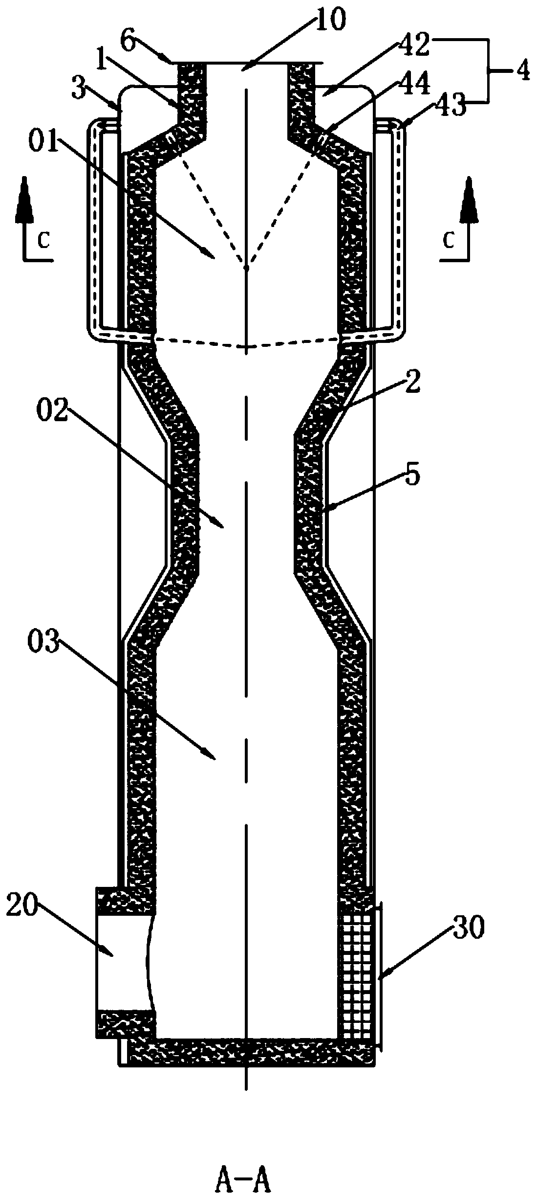 Secondary combustion chamber for hazardous waste incineration disposal