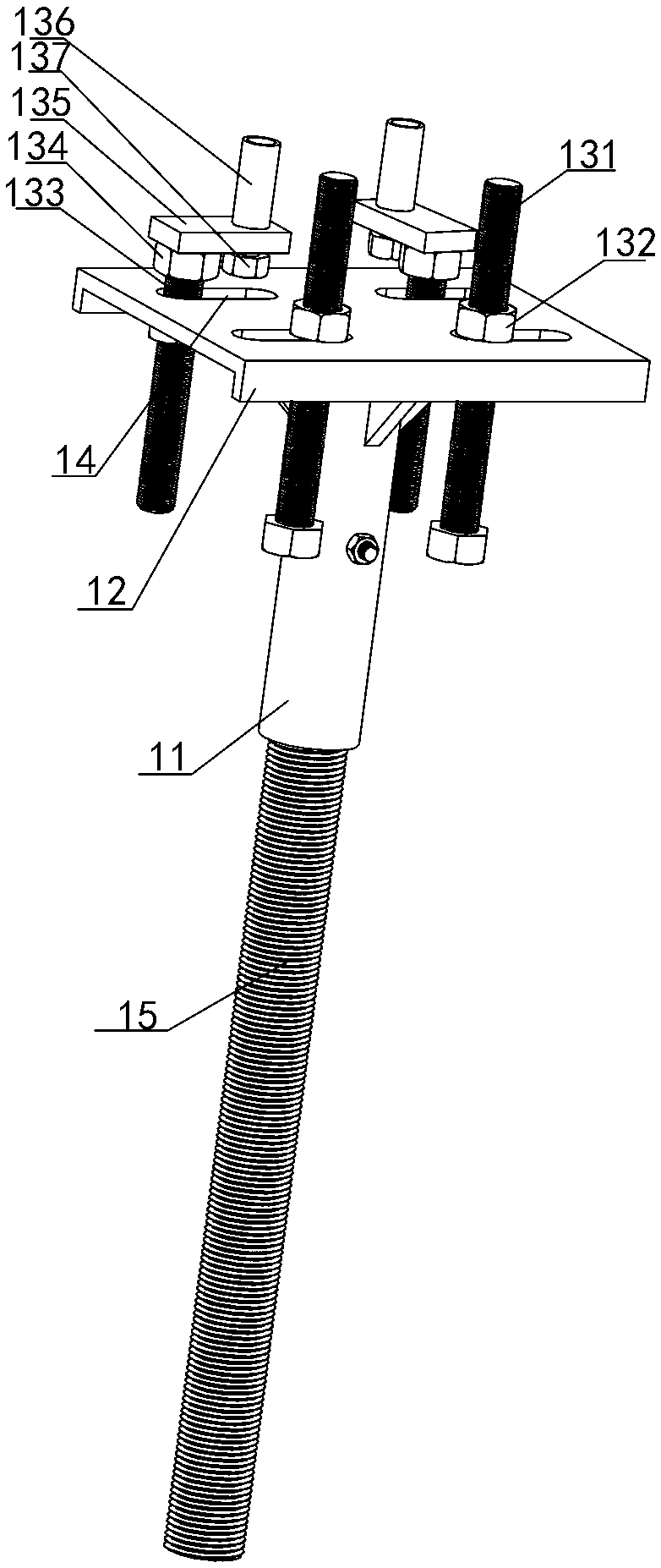 Cast-in-place gentle-gradient spatial curved roof formwork system and construction method thereof