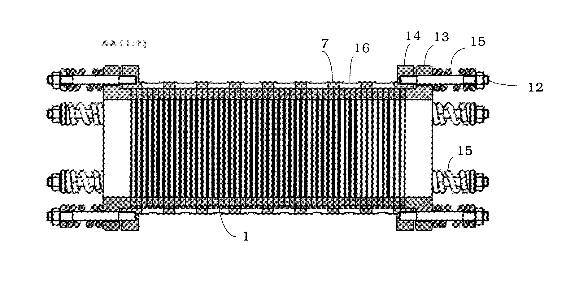 Separating device for removing sand and rock particles