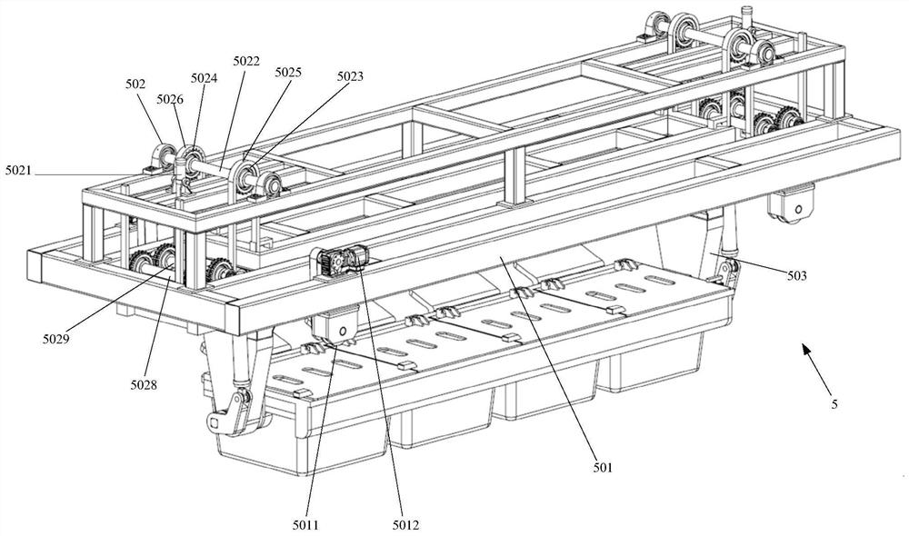 Turnover transfer machine and turnover discharging equipment based on multi-pot turnover crushing