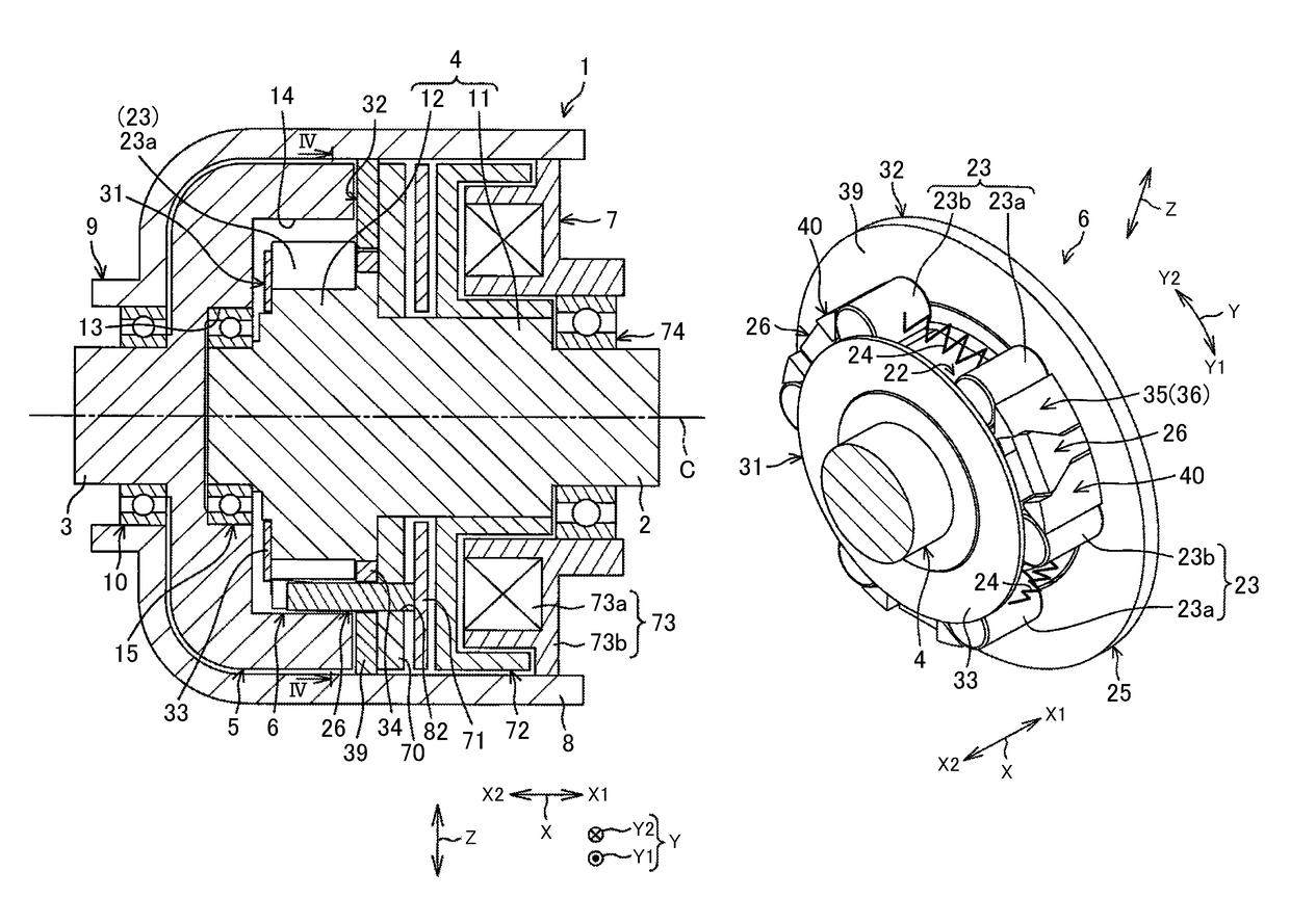 Driving force transmission device