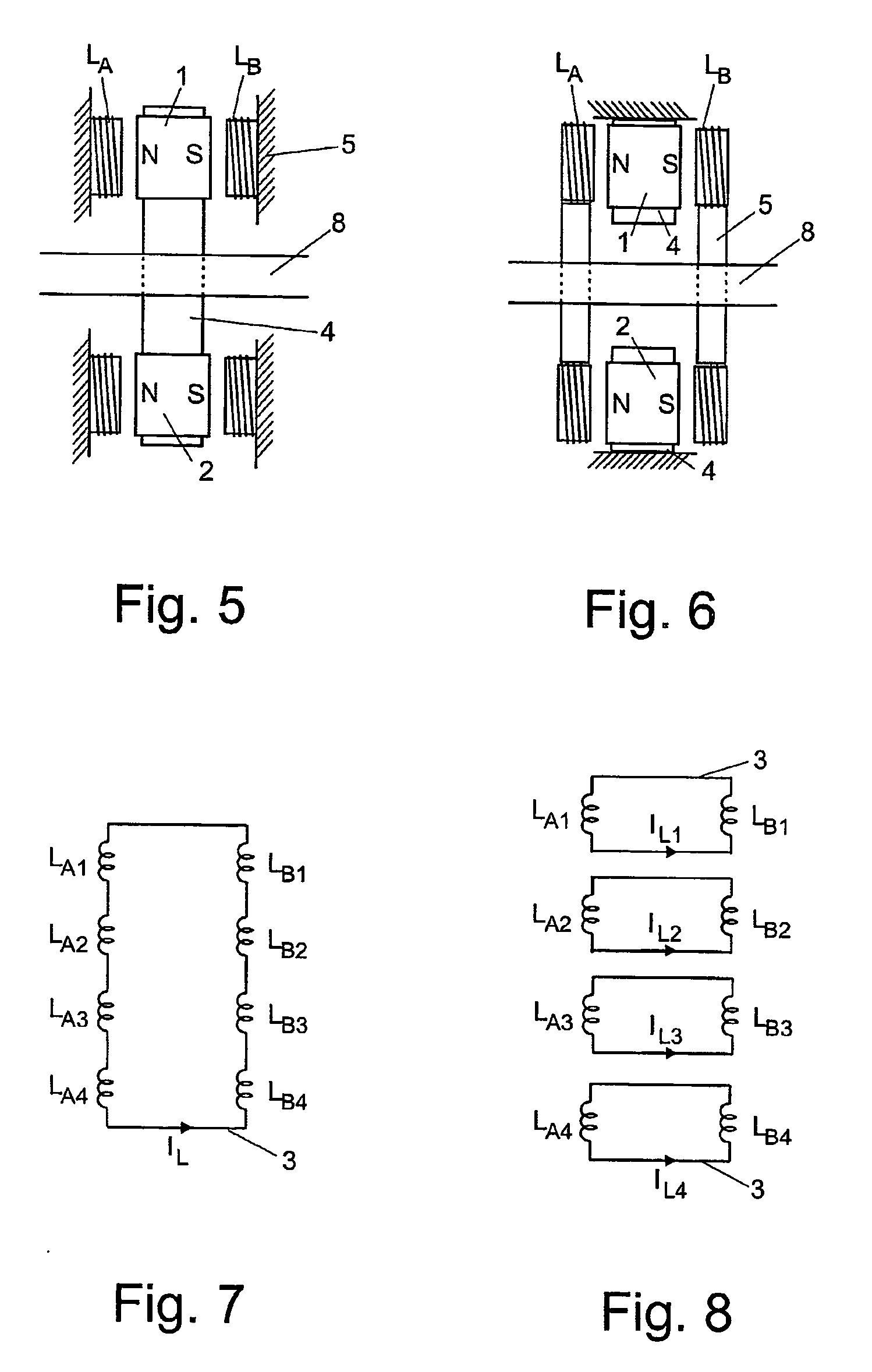 Passive dynamically stabilizing magnetic bearing and drive unit