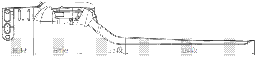 Method for designing car front longitudinal beam with hat section