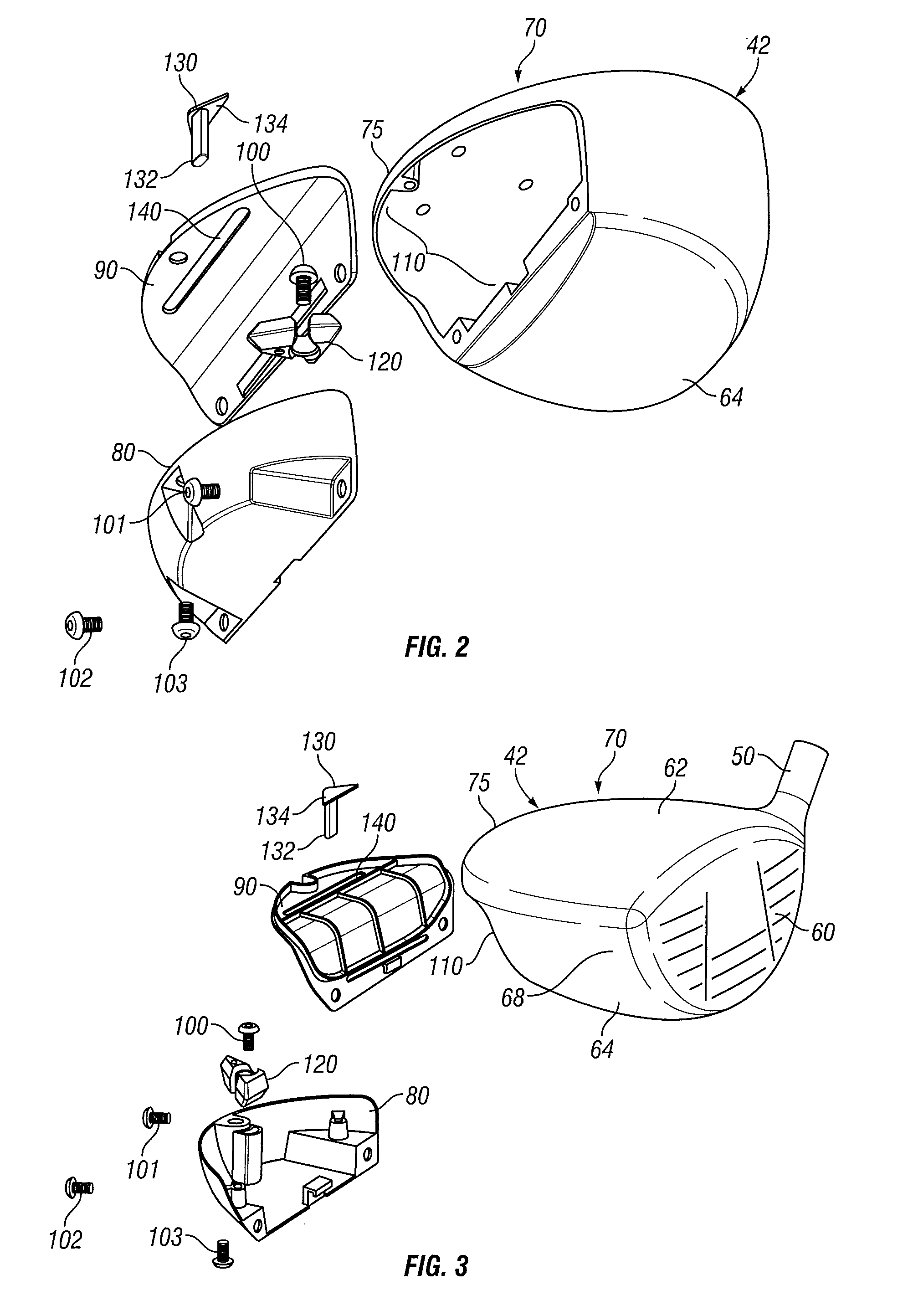 Golf club head with adjustable weighting