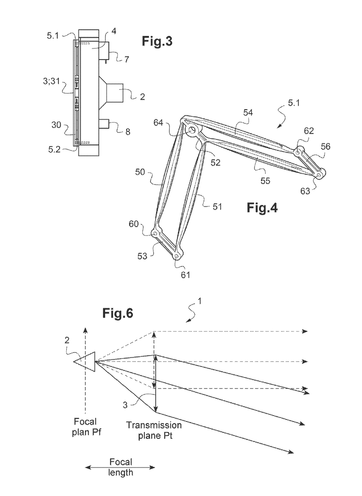 Transmit-array antenna comprising a mechanism for reorienting the direction of the beam