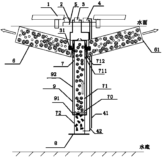 Device and method for removing nitrate from water body based on biofilm reactor