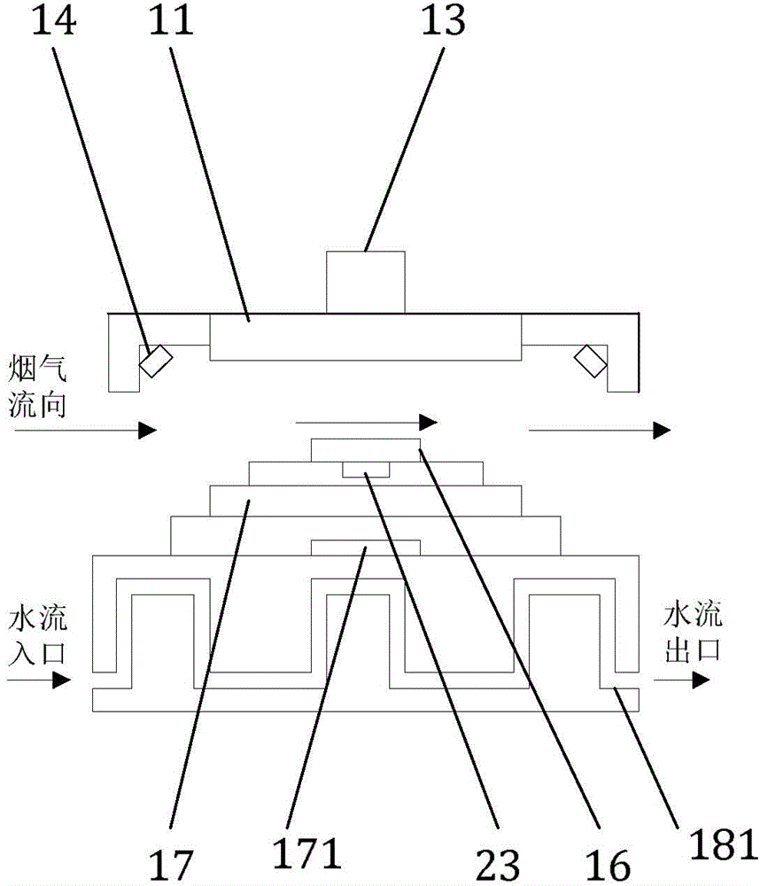 Coal-fired power plant boiler flue gas acid dew point detection system and detection method