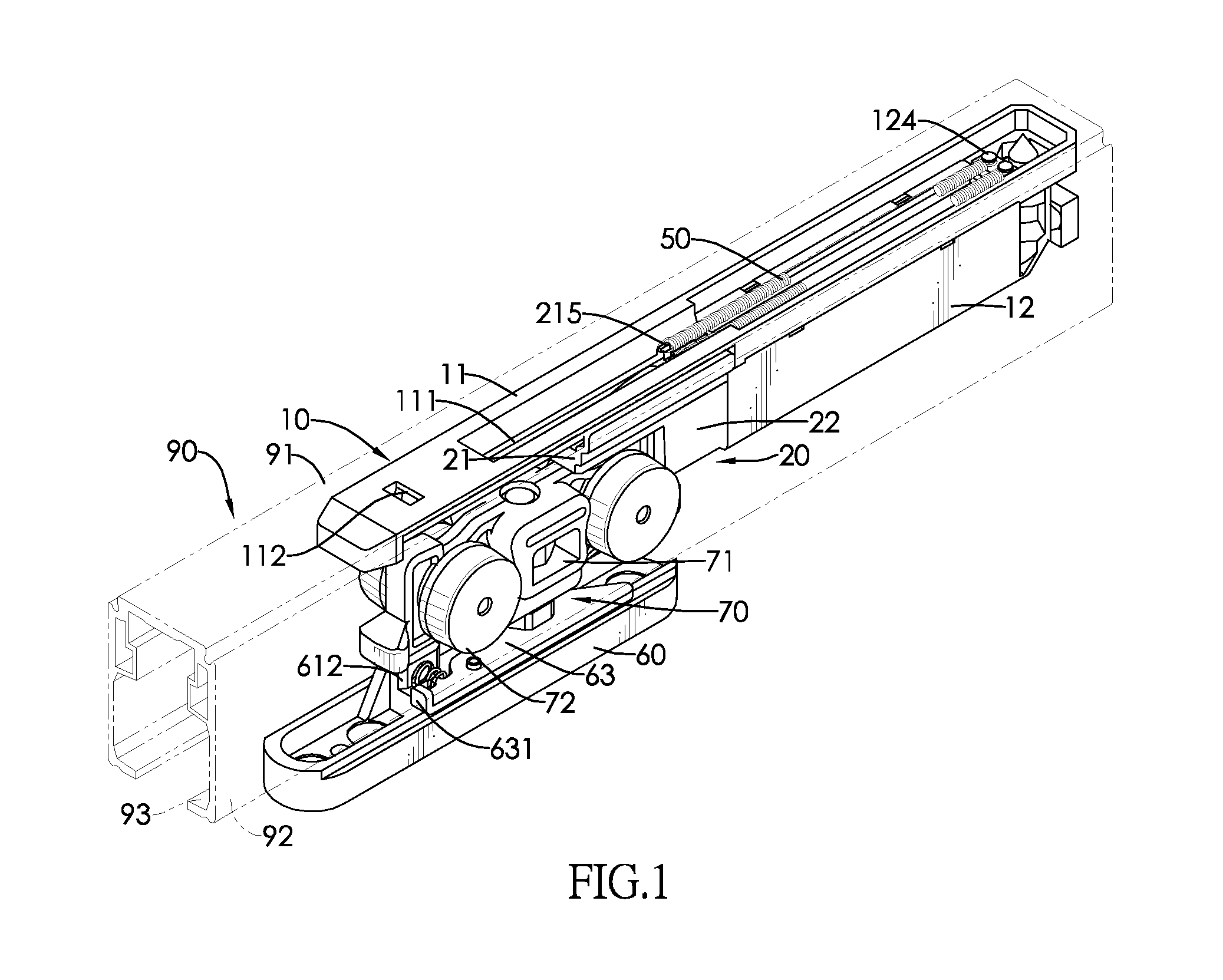 Door closer with buffer mechanism for a sliding door