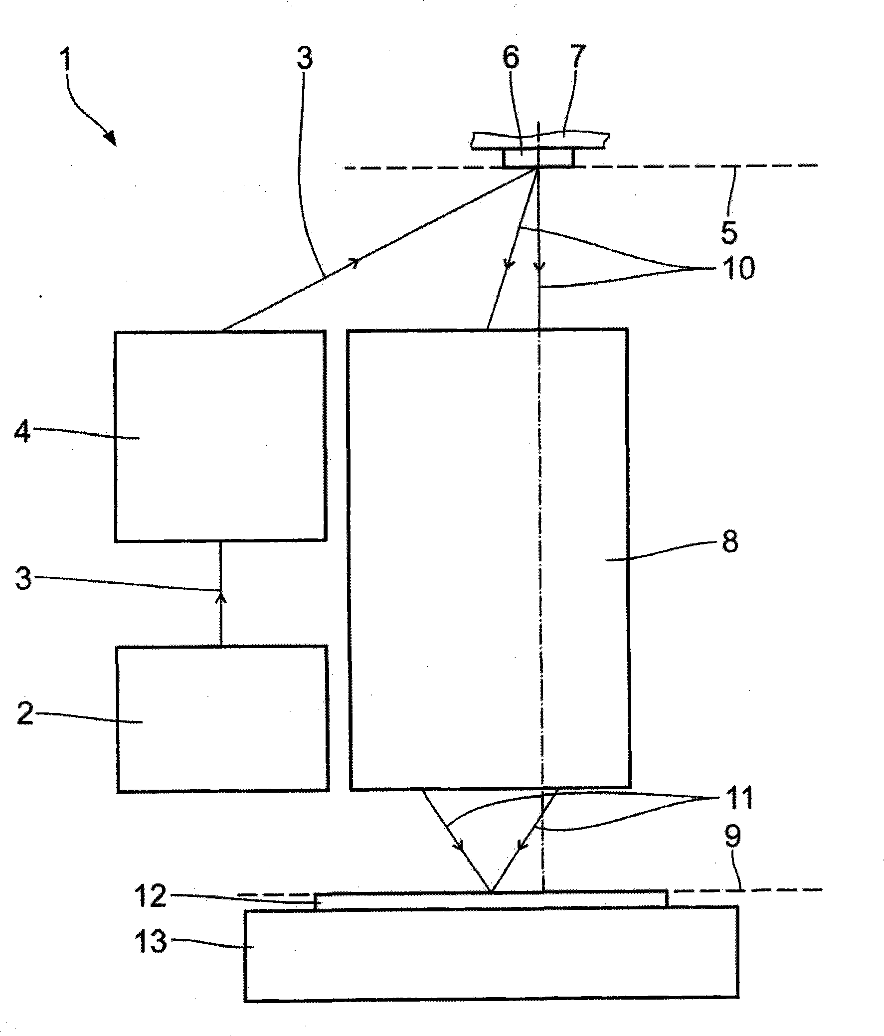 Device for controlling temperature of an optical element