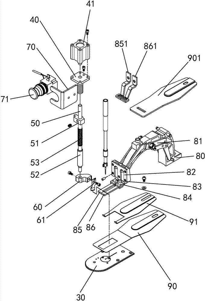 All-in-one machine capable of achieving fast switching between bartacking function and buttonholing function