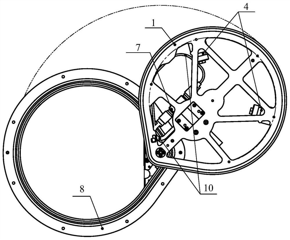 Automatic opening and closing cabin door of extraterrestrial celestial body sampling return cabin