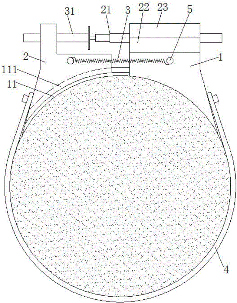 Device for measuring circumferential strain of rock specimen