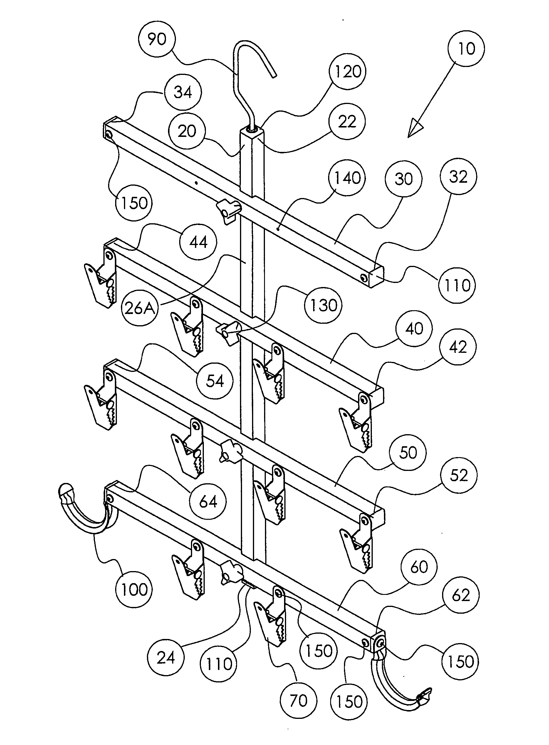 Sports equipment hanger