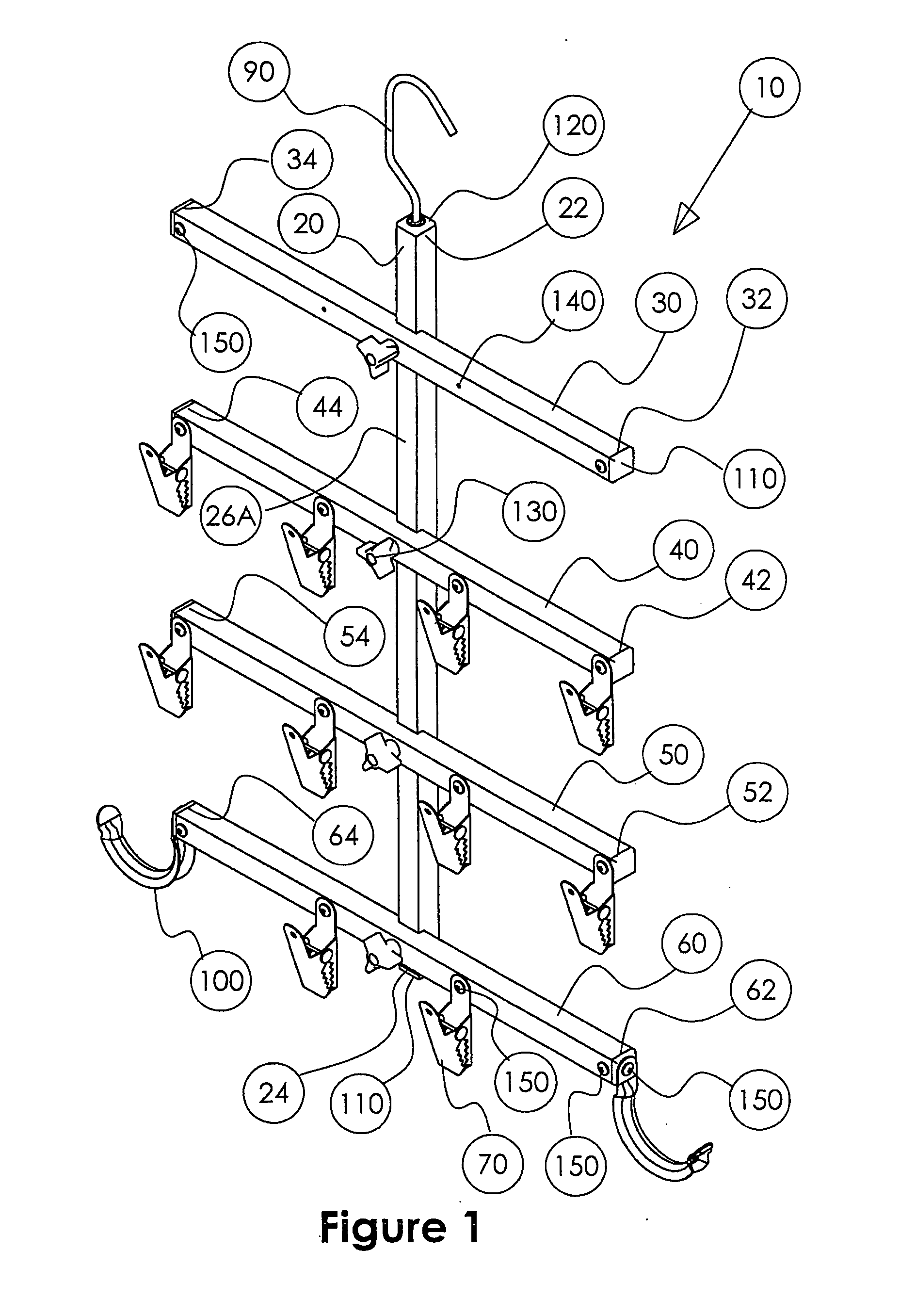 Sports equipment hanger