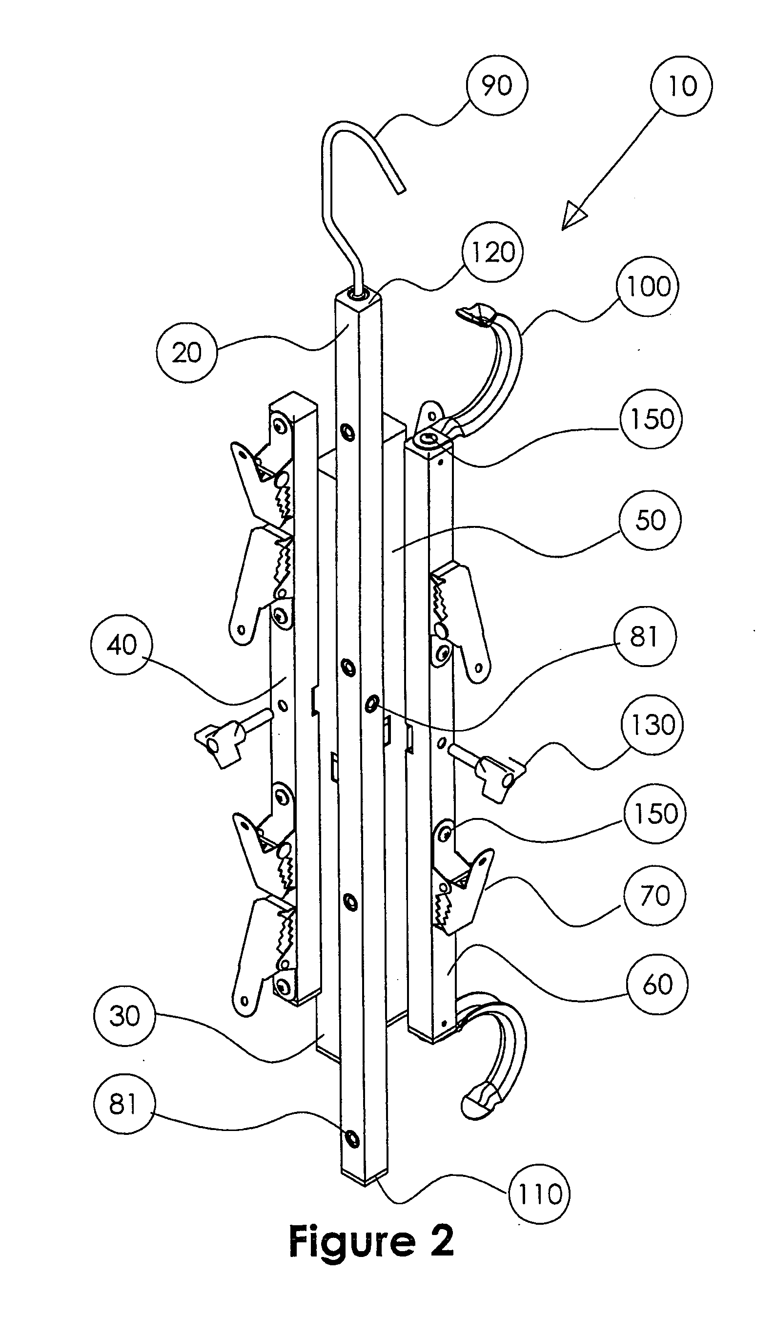 Sports equipment hanger