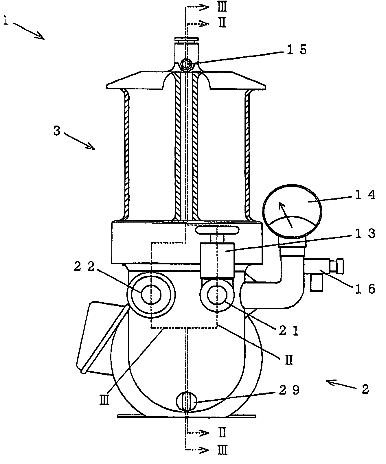 Filtration device combined with self-priming pump