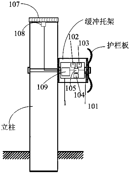 Barrier collision detection device, detection system and detection method