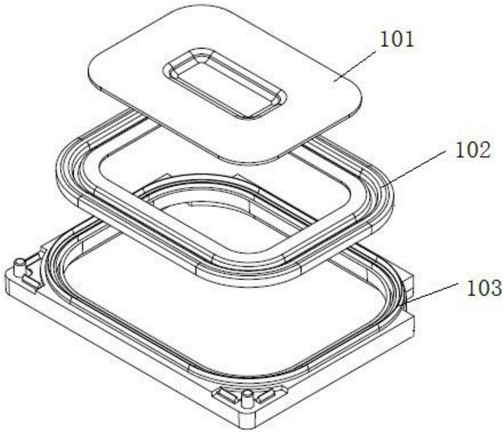 Silica gel sealing process for liquid silica gel injection mold