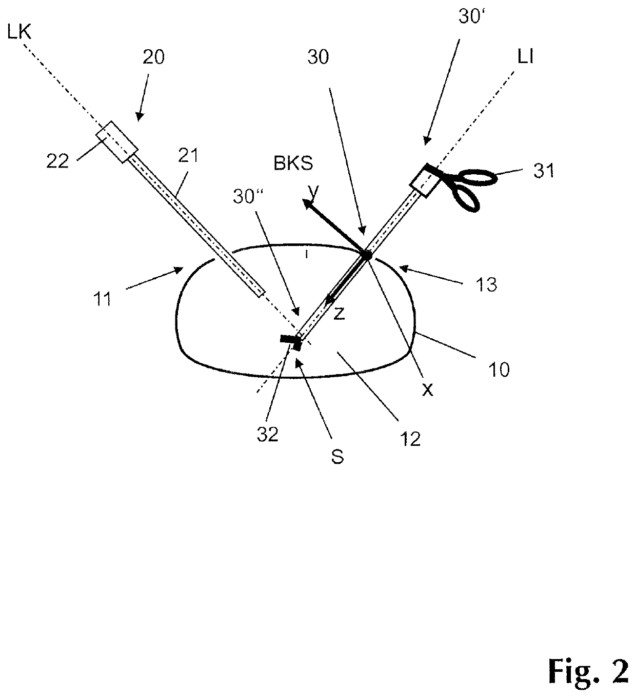 Surgical assistance system and method for generating control signals for voice control of a surgical assistance system robot kinematics that can be moved in a motor-controlled manner