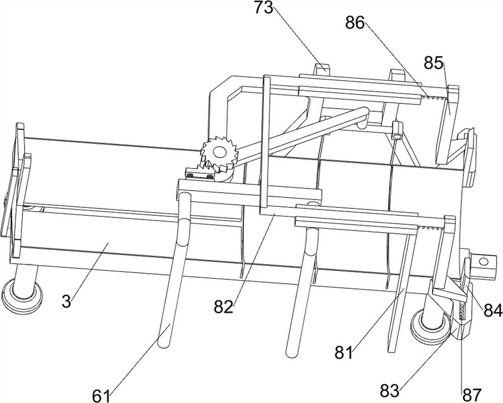 Equal-distance cutting device for grey tiles