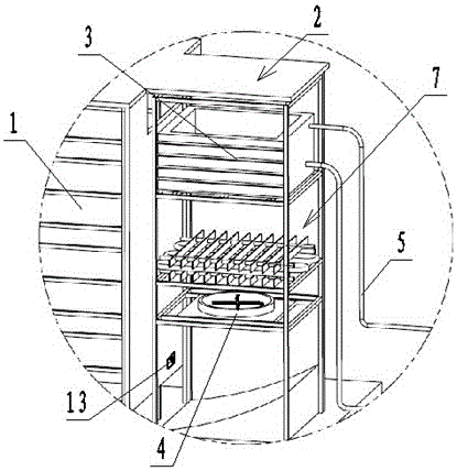 Air source heat pump type tobacco curing barn with auxiliary heat device