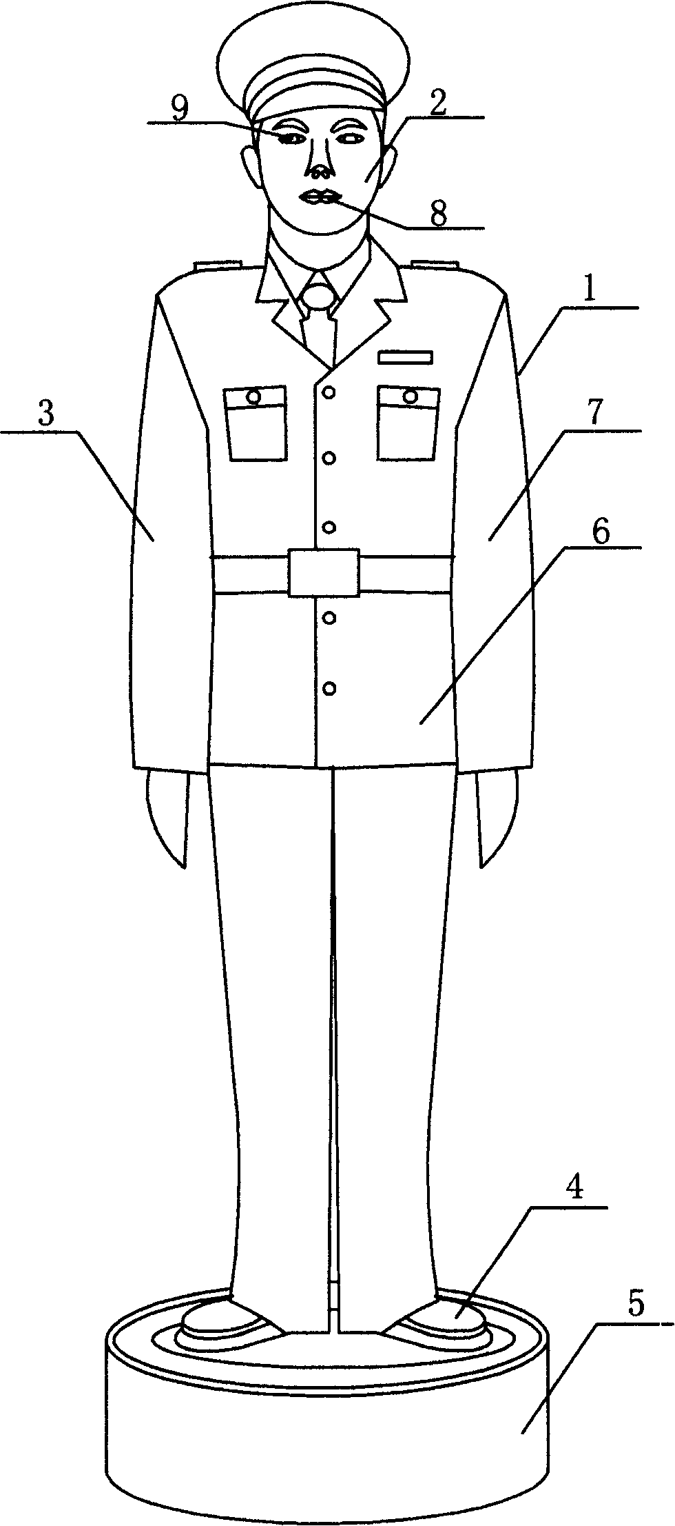 Simulated traffic commanding device