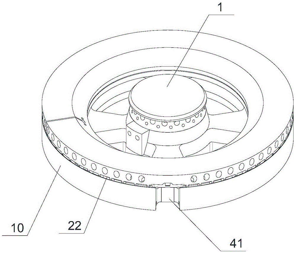 Burner with flame stabilizing structure