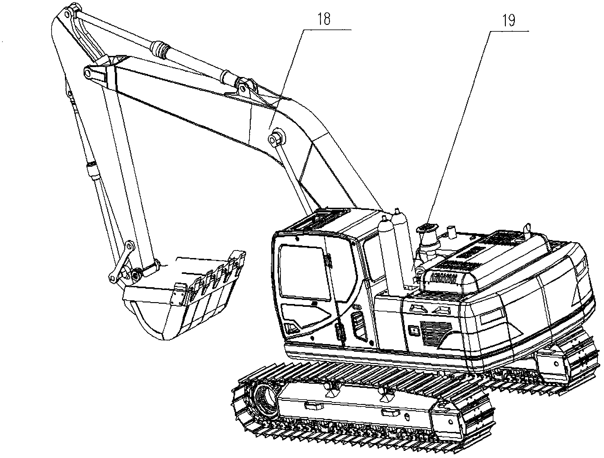 Hybrid hydraulic excavator