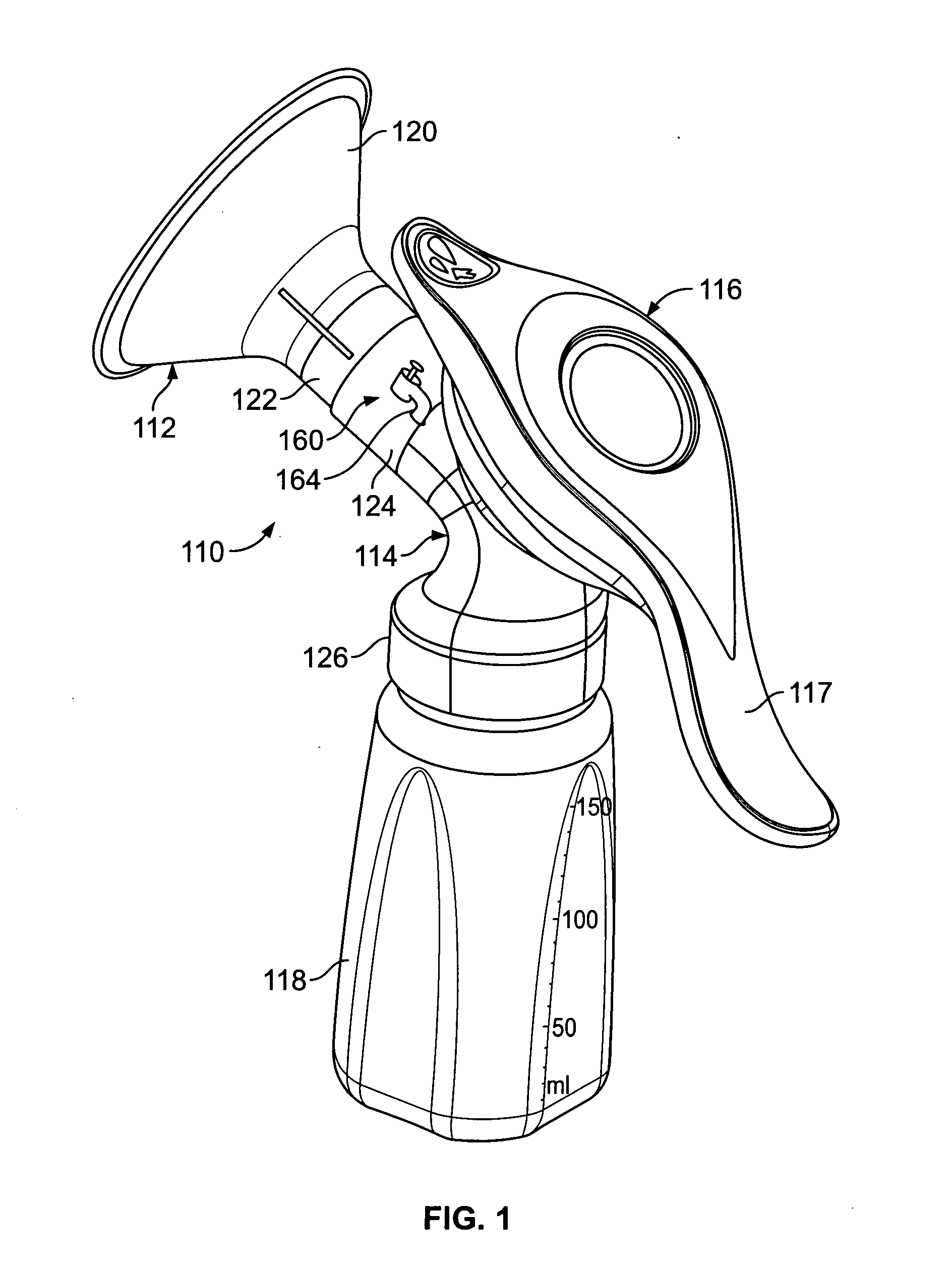 Method and apparatus for minimum negative pressure control, particularly for breastpump with breastshield pressure control system