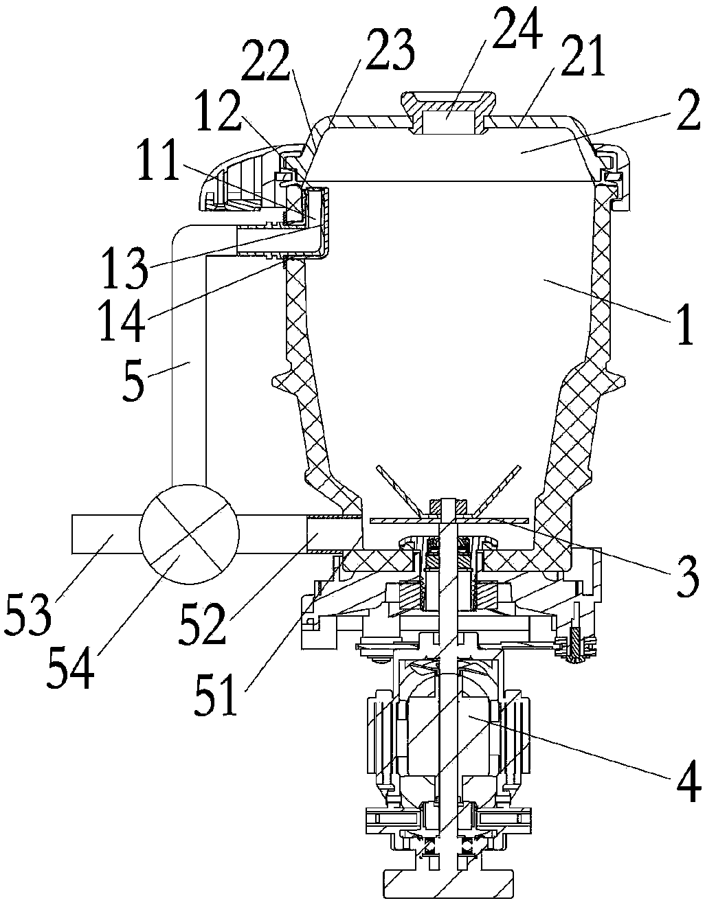 Self-cleaning food processing machine