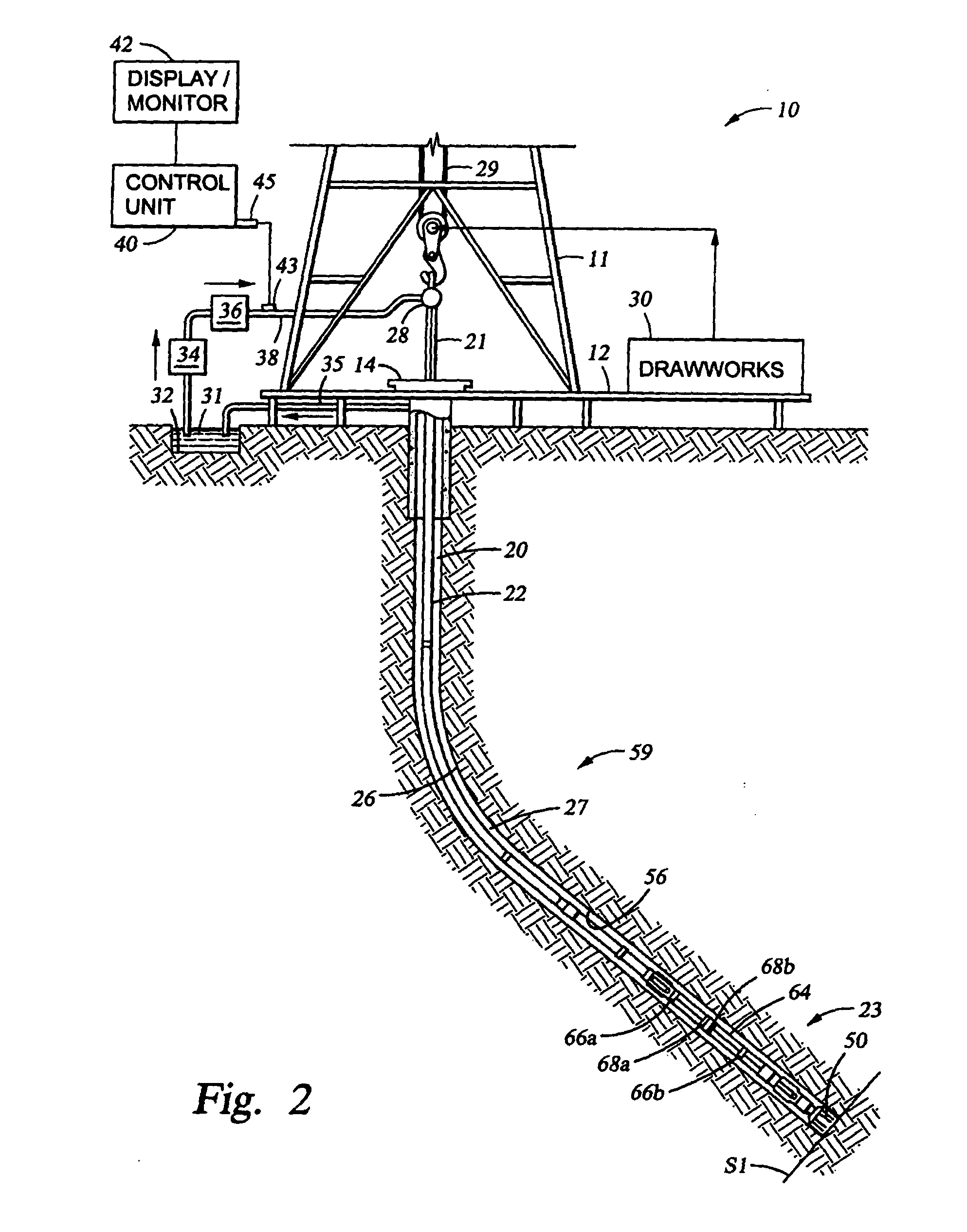 Apparatus and method for acoustic position logging ahead-of-the-bit