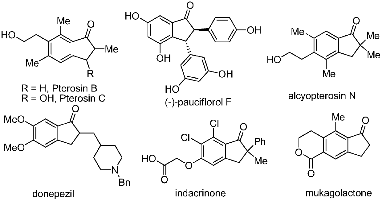 Method for synthesizing 2,2-disubstituted indanone compound