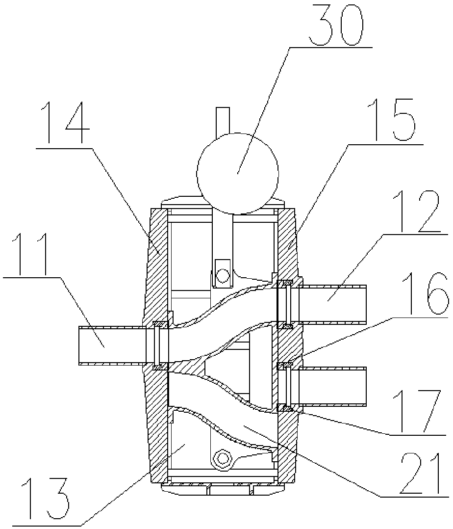 Kitchen waste allocation valve