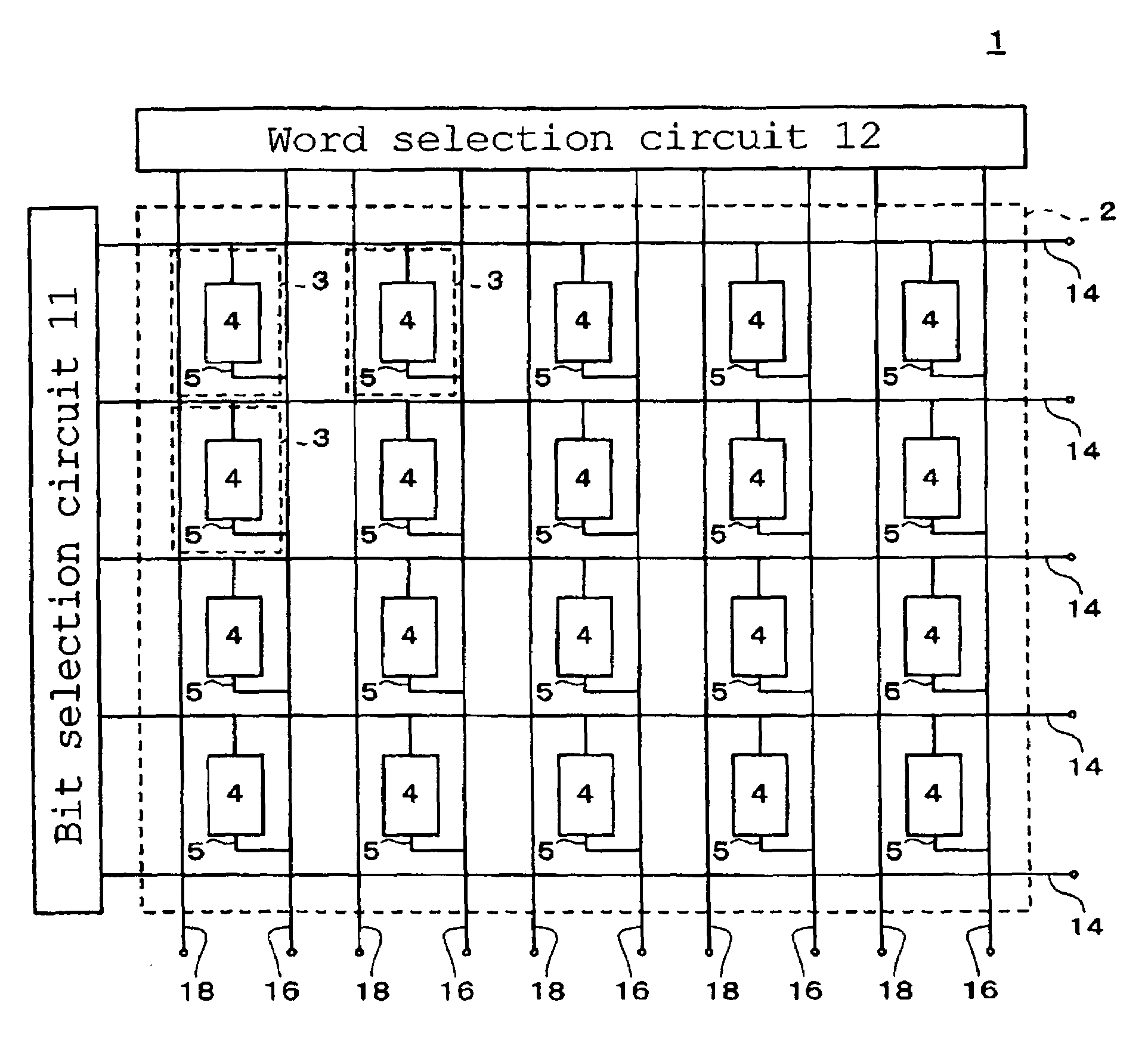 Magnetic memory and method for reading-writing information from-to magnetic storage element