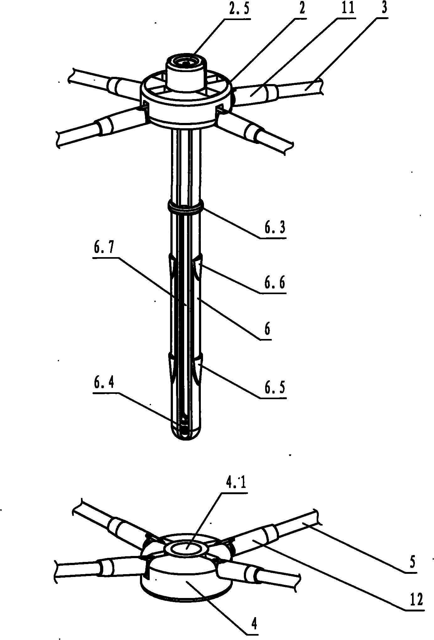 Folding mosquito net frame