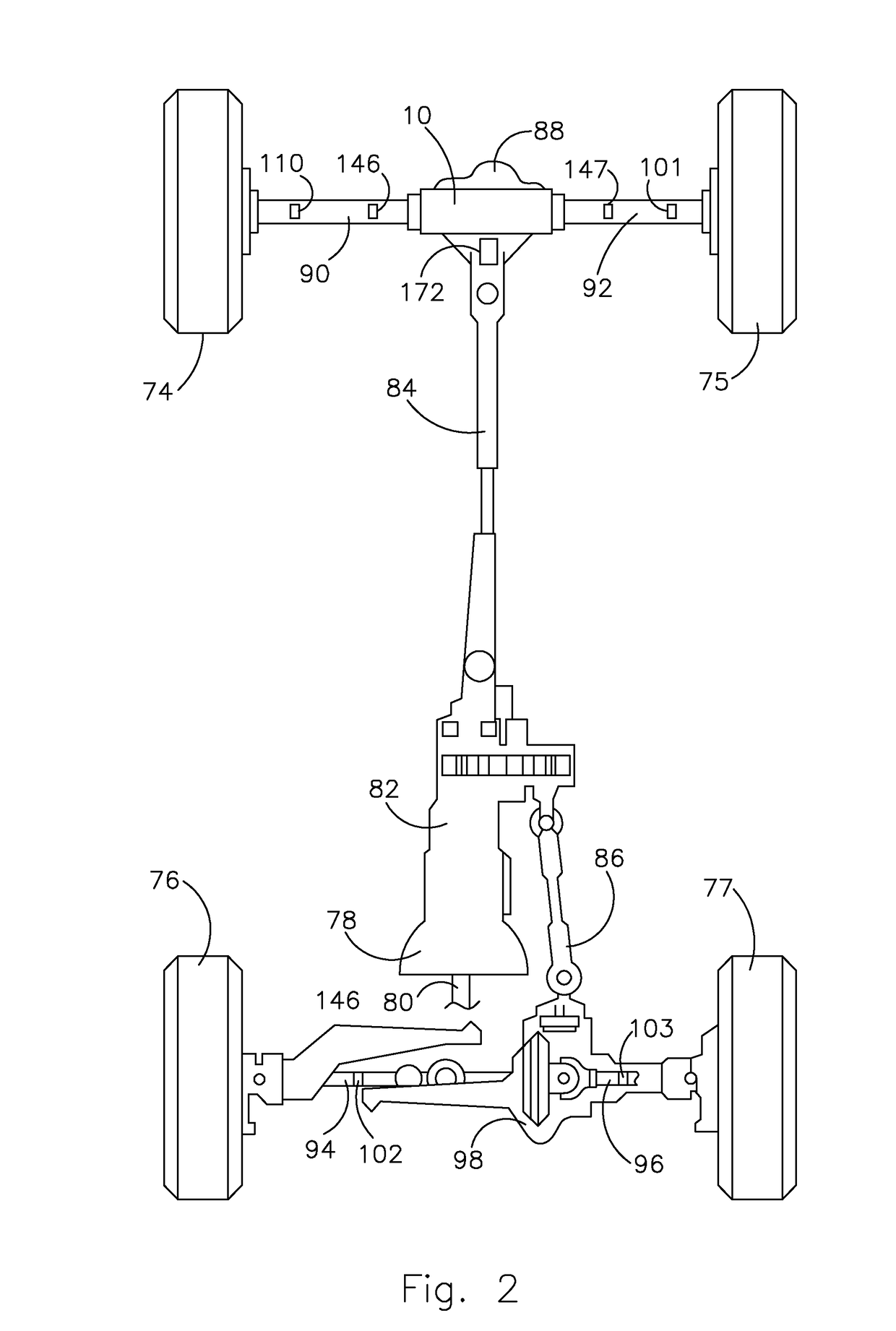 Controlling wheel hop in a vehicle axle