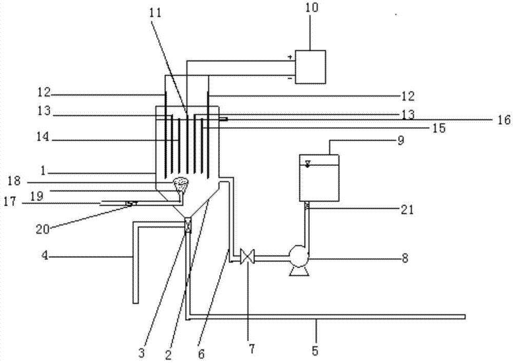 Electrochemical synchronous nitrogen and phosphorus removal apparatus and municipal sewage treatment method