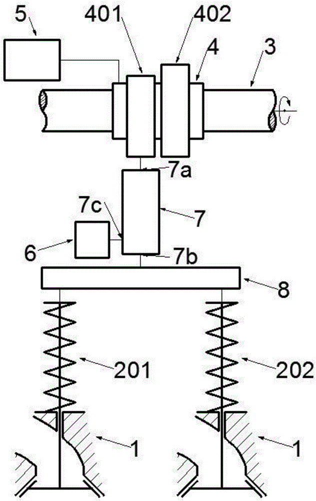 Axially-moving multi-mode four-rod variable valve driving system