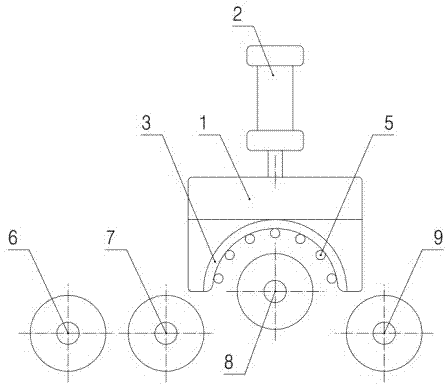 Calendering shaping device for polyethylene glycol terephthalate (PET) nano reinforced plate production line