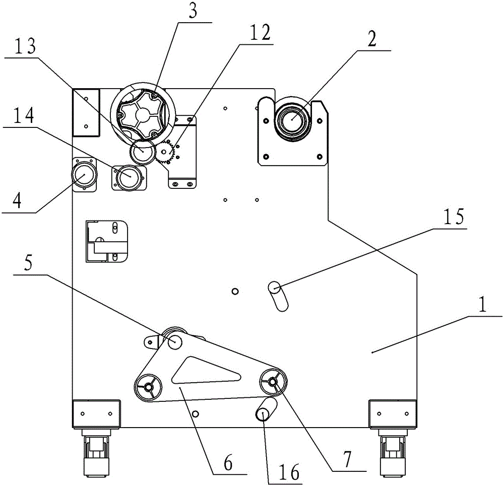 Tension-free, dust-removing leather unwinding device