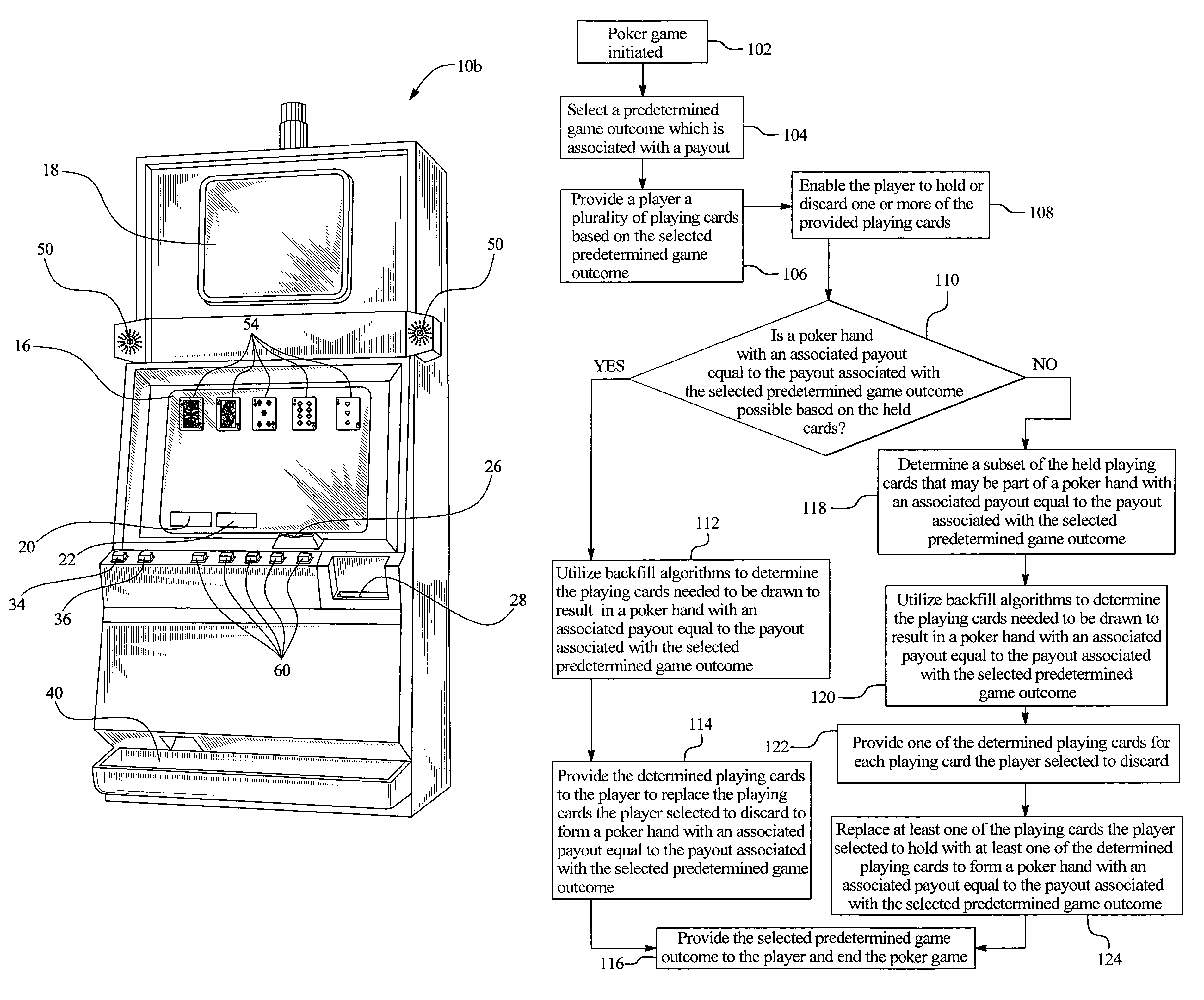 Central determination poker game