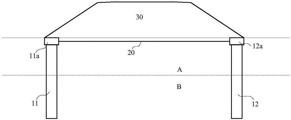 Lateral restraining and reinforcing structure for stabilizing high-fill embankment with soft oil foundation built on bed rock