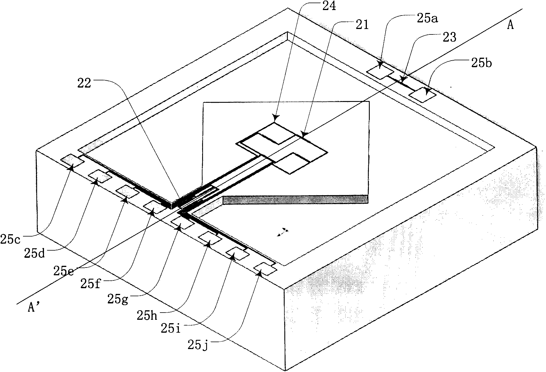 Monolithic embedded integrated silicon acceleration and pressure composite sensor