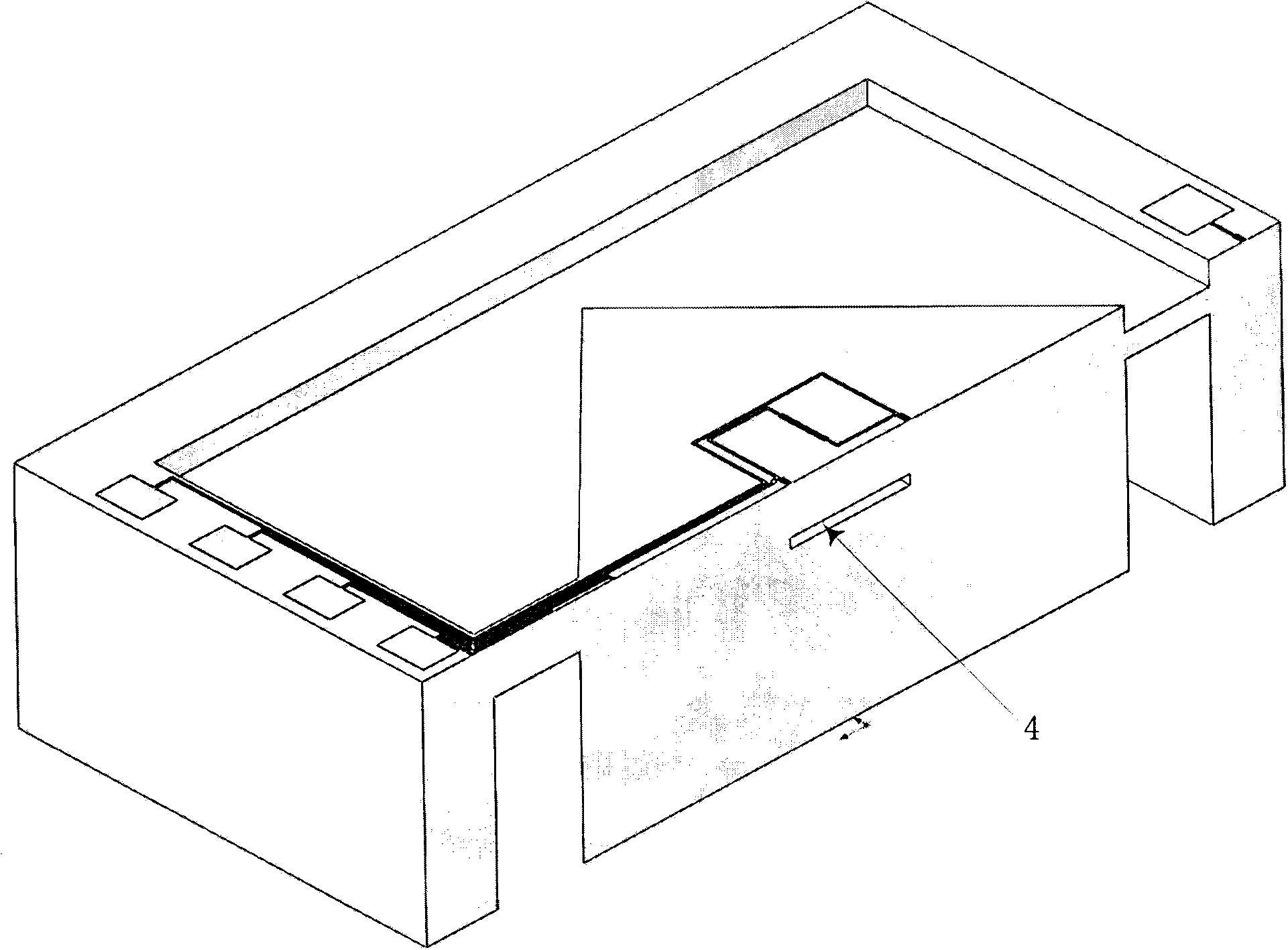 Monolithic embedded integrated silicon acceleration and pressure composite sensor