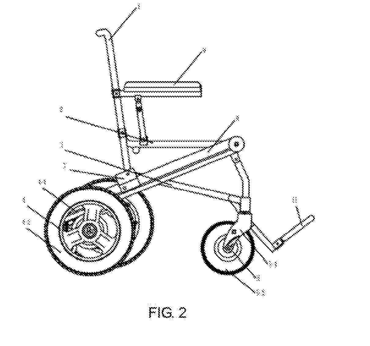 Folding wheelchair