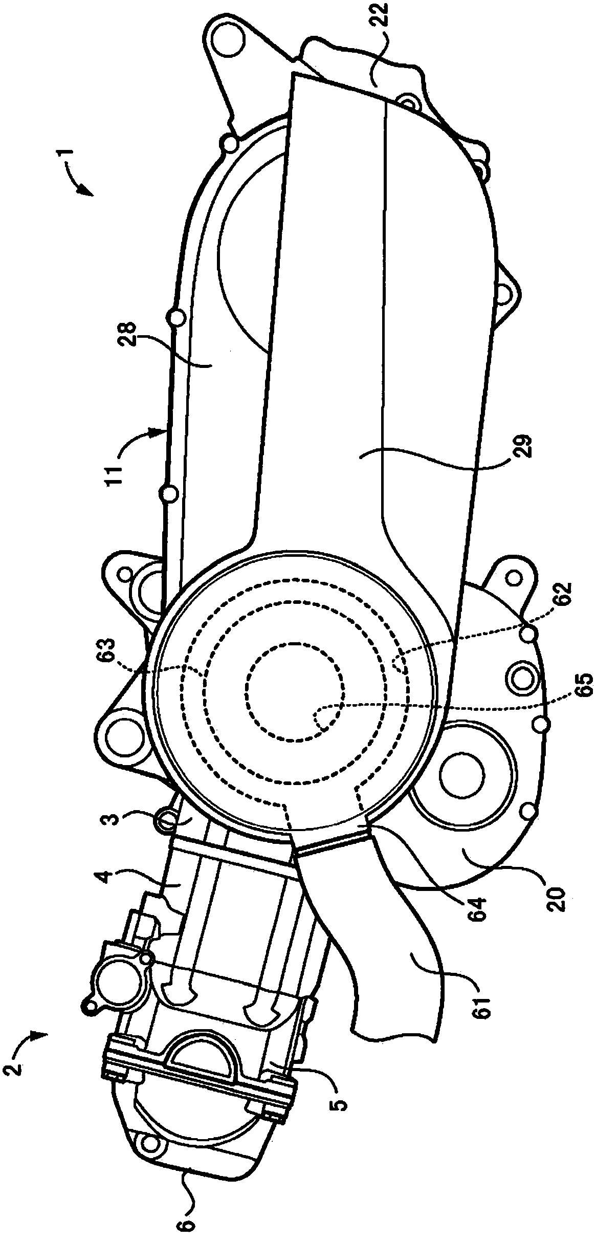 Cooling structure of continuously variable transmission