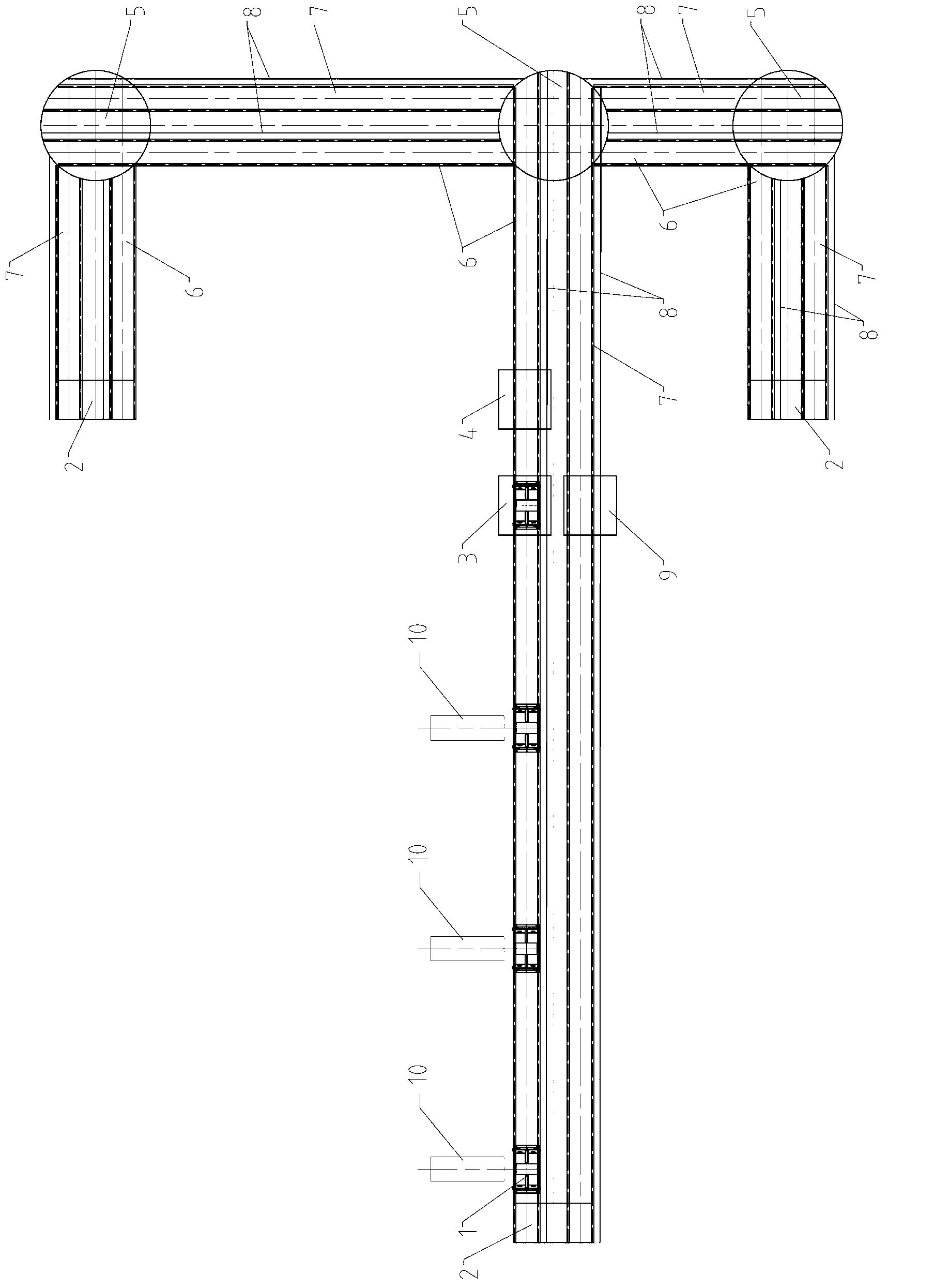 Trolley type steel coil transport system